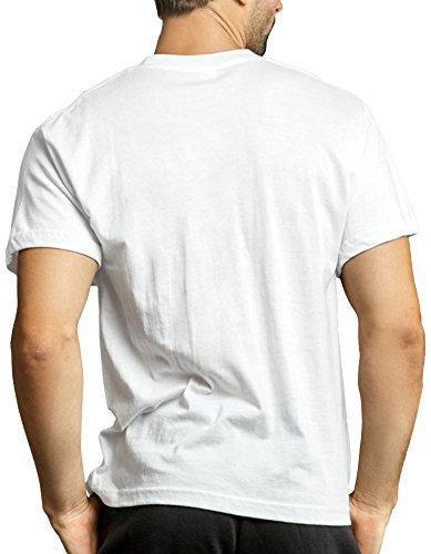 ToBeInStyle Men's Pack of Relaxed Fit Short Sleeve V-Neck White T-Shirts2