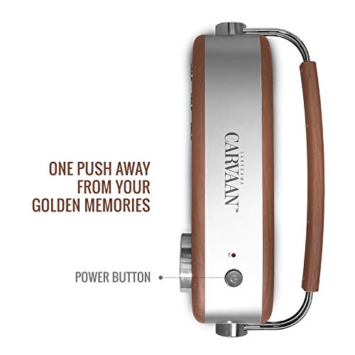 Image of Saregama Carvaan Premium- Portable Music Player with 5000 Preloaded Songs, FM /BT /AUX (Oakwood Brown)