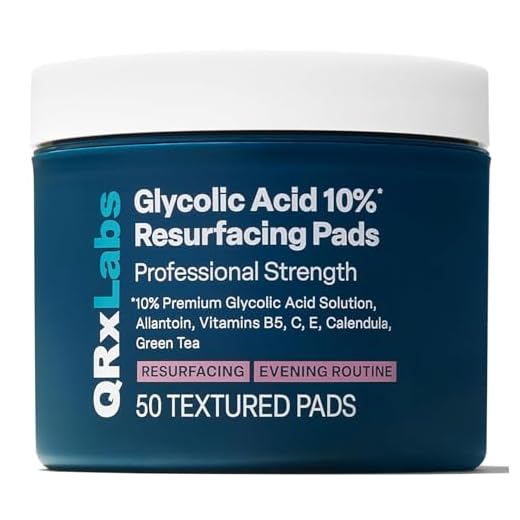 Glycolic Acid 10% Wrinkle Control Pads for Face & Body - 10% Ultra Pure Glycolic Acid, Allantoin, Vitamins B5, C & E, Calendula & Green Tea Extracts - Keeps skin smooth and prevents wrinkles and lines