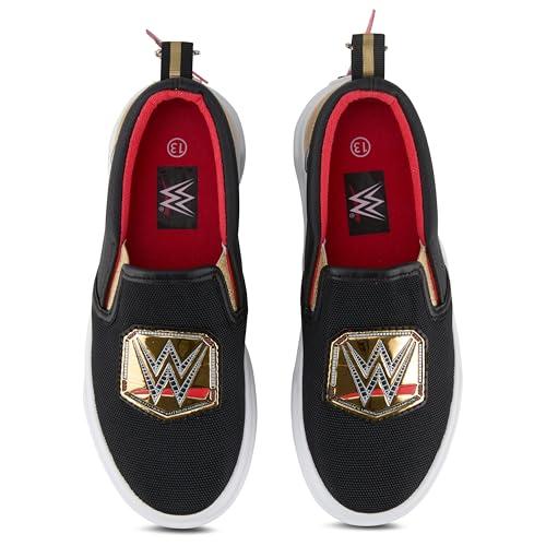 WWE Boys Championship Belt Sneakers - John Cena, Roman Reigns, Seth Rollins World Wrestling Champion Belt Slip On Shoes2