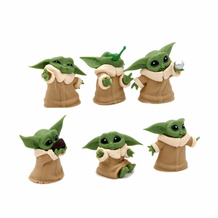Image of Trunkin | Baby Yoda Doll Gift Toys 2-2.4 inch Mandalorian Yoda Baby Action Toys (Set B)| Yoda Figures 6Pcs /Set Action Figurine