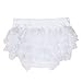 XXYsm Baby Mädchen Schichten Spitzen Trainerhosen Unterwäsche Höschen Solide Lace Kleid Rüsche Hose Pumphose Windel Decken (Weiß, 0-6 Monate)
