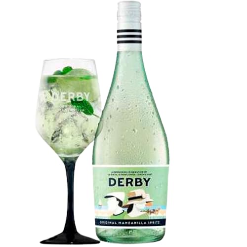 DERBY ORIGINAL Manzanilla Spritz – Aperitivo Refrescante con Toque Herbal – Sabor Único con Notas Florales – Listo para Servir – Bebida Premium sin Complicaciones - 1 Botella 75cl