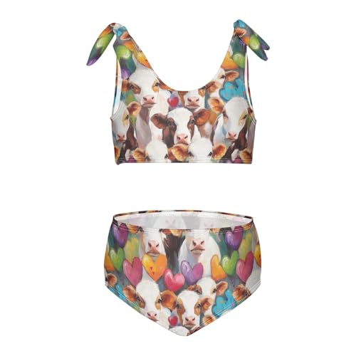 Wusikd Cute Calves Girls Swimsuits Two Piece Swimwear Bikini Set for for Girls Size 3T Multi
