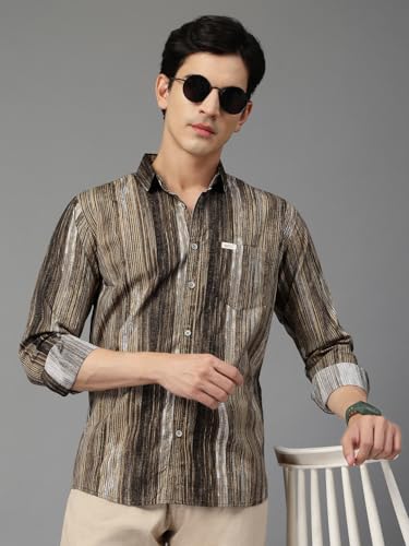 Image of Majestic Man Men's Stylish Unique Print Casual Shirt - Pure Cotton| Full Sleeve | Trendy & Comfortable