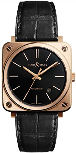 Bell & Ross Rose Gold BR S 39mm Midsize Watch BRS92-BL-PG/SCR