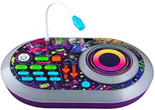 eKids Trolls World Tour DJ Trollex Party Mixer Turntable Toy for Kids Toddler Children, Built in Microphone, Record, Sound Effects, LED Light Show