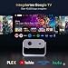 [Wielio 2026 Upgrade Google TV Beamer] Native 1080P, 4K-Unterstützung, 28000 Lumens,elektrischer Fokus & Trapezkorrektur, WiFi & BT Heimkino Beamer, Mini Projektor mit 360° drehbarem Ständer