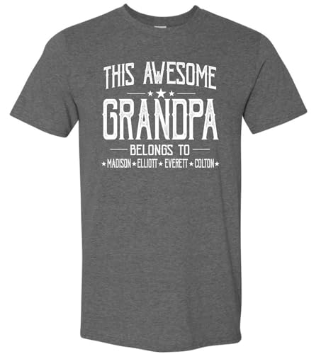 This Grandpa Belongs to Shirt for Grandpa Shirt with Grandkids Names