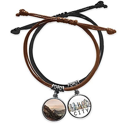 Bracelet cuir Sidi authentique mont brouillard tressé