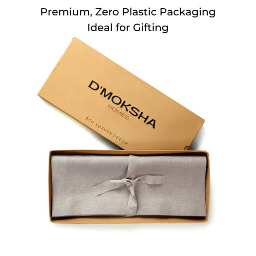 D'Moksha Homes Linen Natural Table Runner 92 CM, 100% Pure Linen Small Table Runner 36 x 92 cm for Dresser Coffee Tables - Image 4