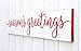SEASON'S GREETINGS Sign - Carved in a 48