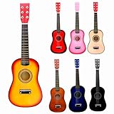 Mini Violão Palheta Crianças Infantil Corda Em Aço Acústico (NATURAL)