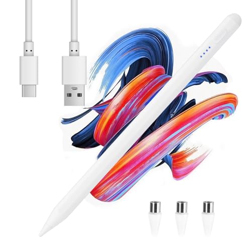 Lapiz para Tablet Universal Compatible con Xiaomi iPad iPhone Samsung Huawei Tablet y Teléfonos Android Stylus Punta Fina 1.45mm Alta Precisión y Sensibilidad de Inclinación con 5 Puntas de Repuesto