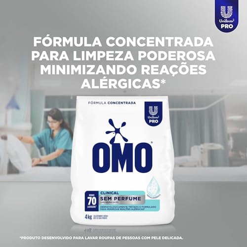 OMO Lavanderia Profissional Clinical detergente em pó hipoalergênico 4 kg