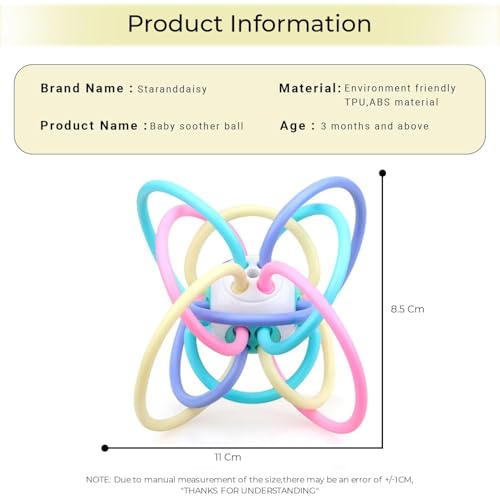 Image of StarAndDaisy Soft Baby Teether and Teeth Rattle Ball Toys for Infants & Toddlers (Mesh-Multicolor)