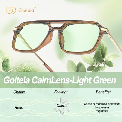 Image of Goiteia Blue Light Glasses Men Women - Retro 70s Gaming Glasses for Anti Eyestrain, Comfortable for All-Day Wear