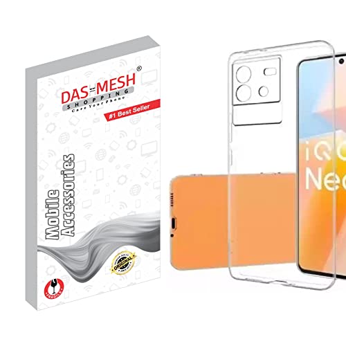 Image of Dashmesh Shopping Back Case Cover for iQOO Neo 6 5G (Transparent | Crystal Clear | Soft Flexible)