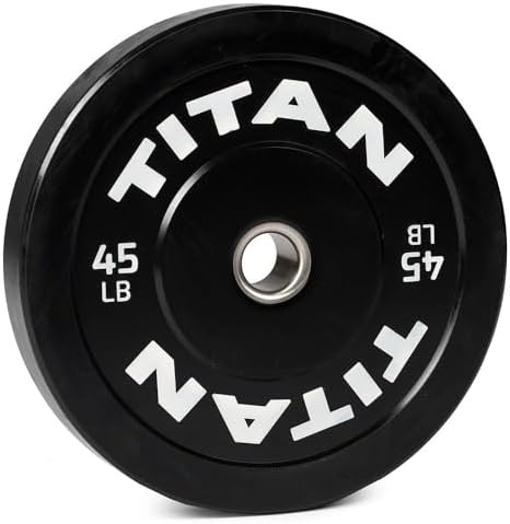 Titan Fitness 45 LB Single Economy Series Black Olympic Bumper Pl...