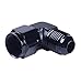 SYKRSS Female to 6AN Male Flare 90 Degree Swivel Hose Fitting Adapter Aluminium Anodized Black