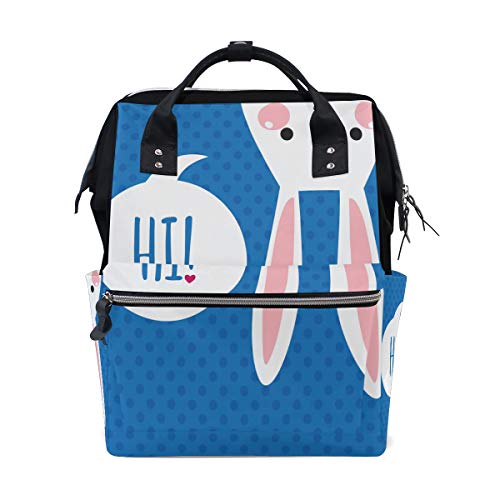 Kawaii Super Cute Cartoon Kaninchen Tier Große Kapazität Windel Taschen Mummy Rucksack Multi Funktionen Wickeltasche Tasche Tote Handtasche Für Kinder