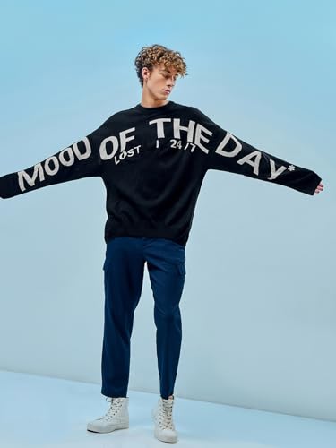 Image of Bewakoof Acrylic Men's Round Neck Sweater