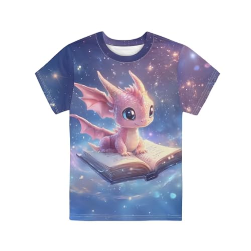 Image of Kids Graphic T-Shirt Boys Girls Novelty Tees Top Short Sleeve Shirts Summer Blouses 3-16