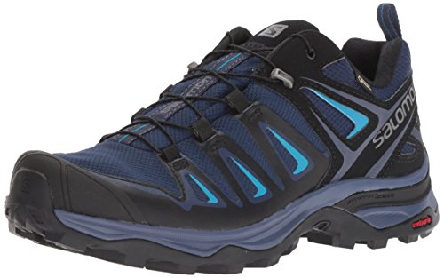 Salomon Shoes X Ultra 3 GTX W Medieval B/BK/Haw, Zapatillas de Deporte para Mujer, Azul Negro, 39 1/3 EU