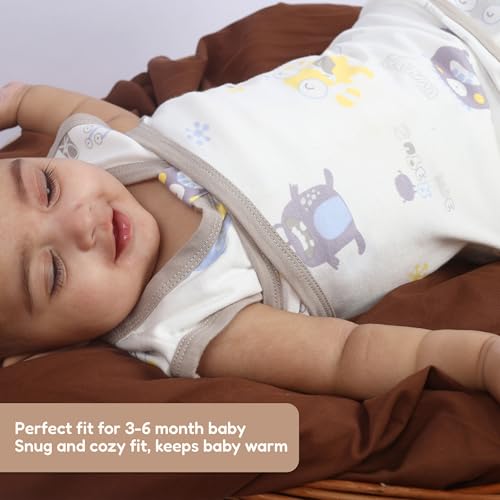 Image of Organic swaddle sleep sack 3-6 months, Easy Zipper Swaddle, Breathable 100% Cotton, 3-Way transitional sleep sack