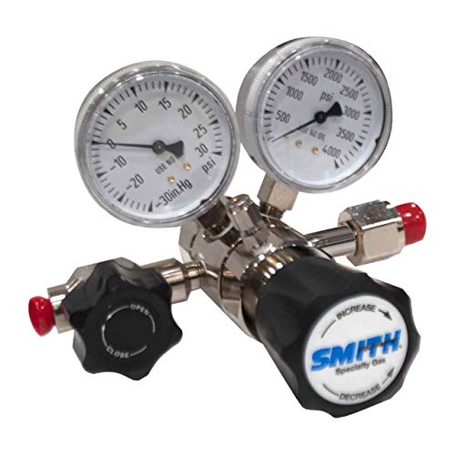 Miller Smith 620-01-02-00-02 Silverline High Purity Brass Two Stage Regulator, 25 PSI