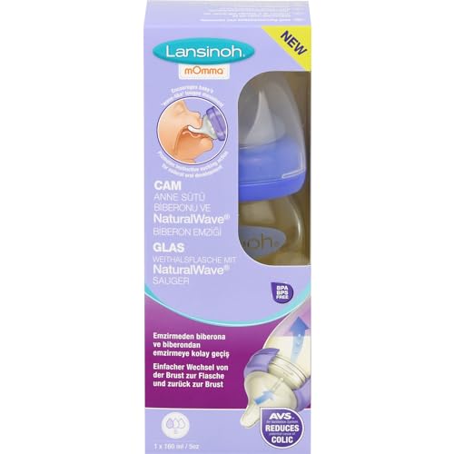 Lansinoh Biberon In Vetro Da 160 Ml Con Tettarella Flusso Lento - Ideale Per Neonati - Foto 7