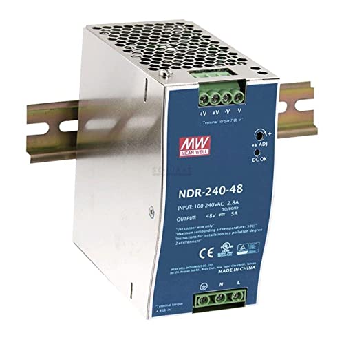 MEAN WELL NDR-240-48 240W 48V 5A Alimentación de Din Rail DIN-RAIL