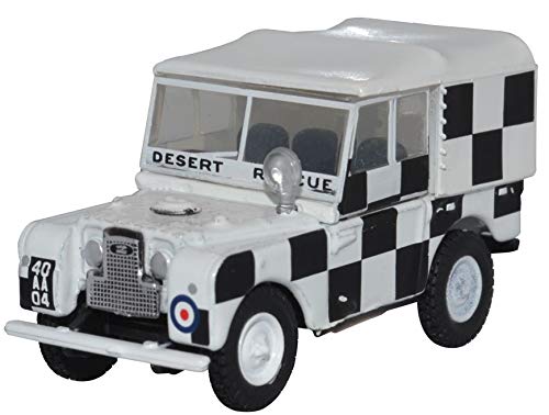 Oxford Diecast 1:76 RAF Tripoli Desert Rescue Team Land Rover Series I 80 Canvas Collectable model 76LAN180009