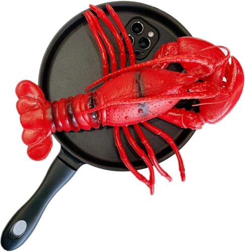 TRADAY 3D Frying Pan Compatible with iPhone 16 Plus Funny Lobster Skillet Novelty Food Phone Case