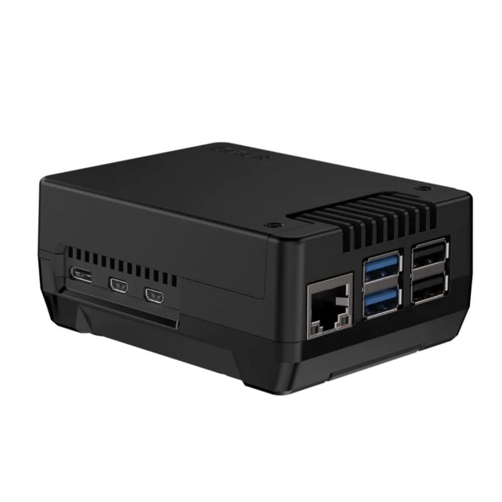 Argon Neo 5 M.2 NVMe PCIe Gehäuse für Raspberry Pi 5, Raspberry Pi 5 Gehäuse aus Aluminium mit integriertem Lüfter