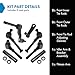 TRQ Front Steering Kit Idler Arm & Bracket Assembly Pitman Arm Tie Rod Tie Rod Adjusting Sleeve Compatible with 97-04 Ford 98-02 Lincoln