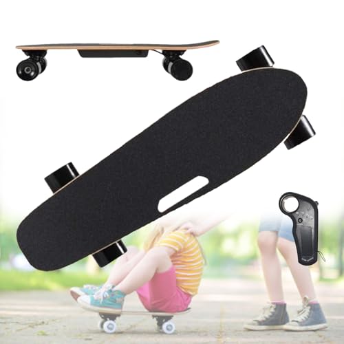 Zowdrix MonopatíN EléCtrico, Longboard con Mando A Distancia InaláMbrico, 180 Libras De Carga MáXima, 3 Velocidades Ajustables, Compacto Y Ligero, para NiñOs Y Adolescentes