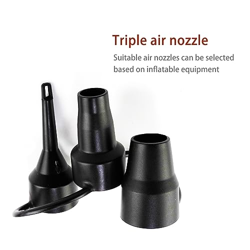 Air Pump Replacement Nozzles,Air Pump Nozzles for Inflatables,Plastic Pump Nozzles,3 Sizes Plastic Nozzle Head Air Pump Accessory,Air Pump Adapter for Inflatables for Partial Air Bed,Air Mattress - Thumbnail 4