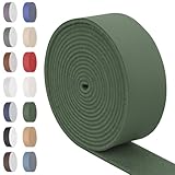 Swpeet Armee Grün 1 Zoll Breite 80 Zoll Lederband, einseitige Vollkornlederstreifen Schnur String, Lange Flache Ledergürtelstreifen Ideal für DIY-Handwerksprojekte, Kleidung, Schmuck, Verpackung