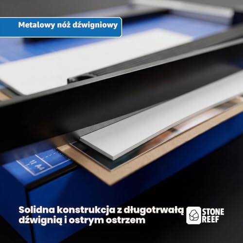 Obcinarka do papieru A4, kompaktowa – krajalnica do papieru z metalu z akcesoriami magnetycznymi – tnie papier, zdjęcia
