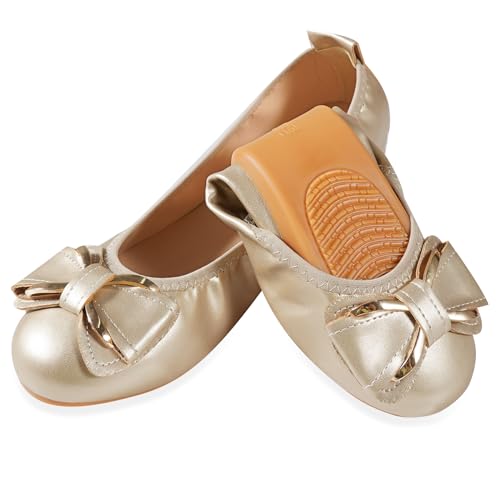 Women's Flats Shoes Ballet Flats Dress Shoes Comfortable Bow PU Leather Slip on Casual Shoes for Women