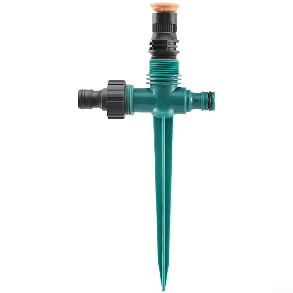 360 Degree Rotating Sprinkler, Automatic Garden Irrigation System with 360Β° Adjustable Spray and Fine Mist for Lawn, Made from ABS Material(F)