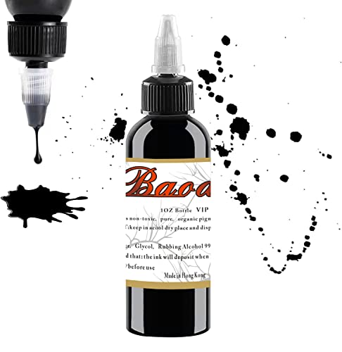 1 Bottle 2Oz Tattoo Ink Pigment Set Kits Body Arts 60Ml Black Professinal Beauty Permanent Makesup Paints Accesories #TOP4