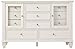 Sandy Beach 11-Drawer Dresser White