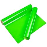 vinyl frog rotolo di vinile per trasferimento termico vinile htv - 30,5x155 cm verde neon termoadesivo per magliette, vinile termopressato per progetti artigianali fai-da-te, htv01-ng