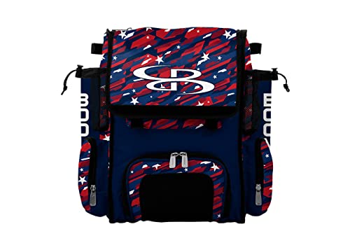 Boombah Mini Superpack Bat Pack - 8" x 12.5" x 18" - USA Star Spangled Royal Blue/Red/White