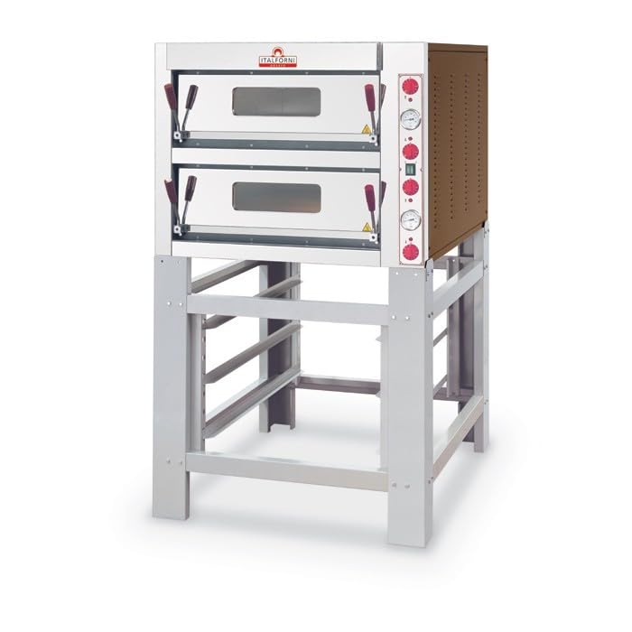 Four à Pizza Double Electrique Professionnel - Commandes Mécaniques 8 Pizzas - Italforni