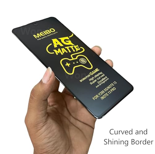 Image of WonRia Matte Screen Guard Protector for Redmi Note 14 (5G) Matte Tempered Glass Edge to Edge [Anti-FingerPrint | Anti-Glare | Shinning Border] - (Made of Glass)