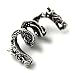 LynnAround 925 Sterling Silver Norse Viking Dragon Beard Beads Rings, Dreadlock Pirate Hair Beads, Pagan Jewelry