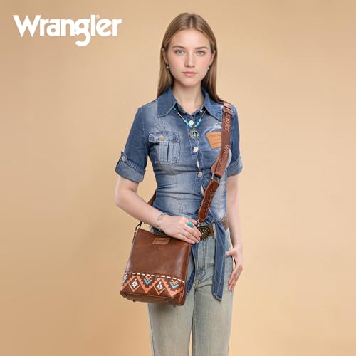 Image of Wrangler Crossbody Purses for Women Two Tone Crossbody Bags Women Purses and Handbags